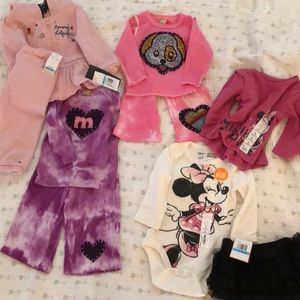 Bundle of 6-12 month baby girl clothing.